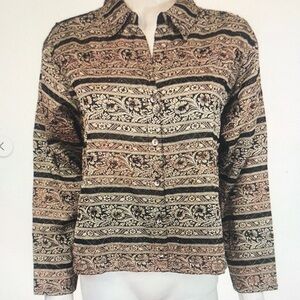 Patterned Button-Up Shirt